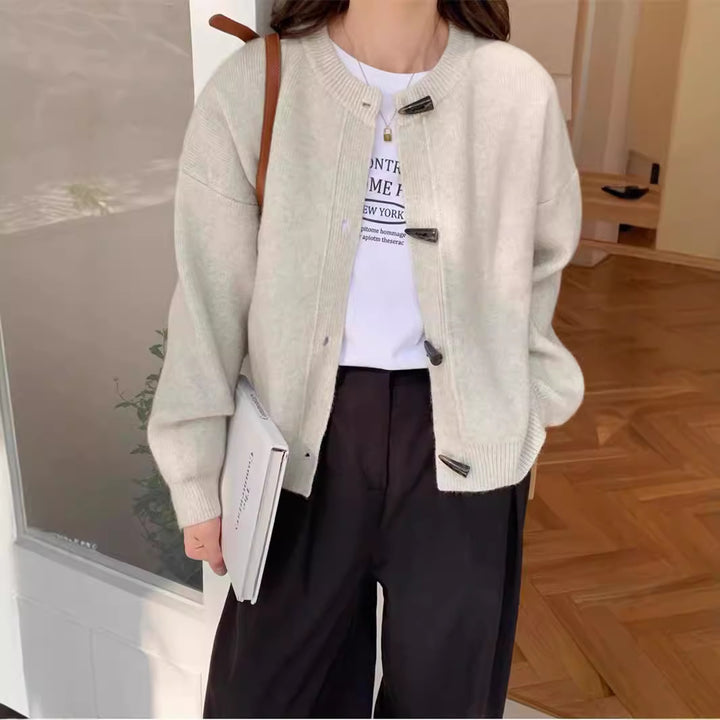 Damen Strickjacke mit eleganten Knopfdetails Drune