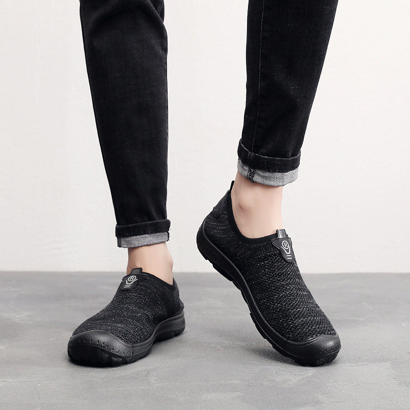 Damen atmungsaktive Slip-On Sneakers mit elastischem Einsatz Drune