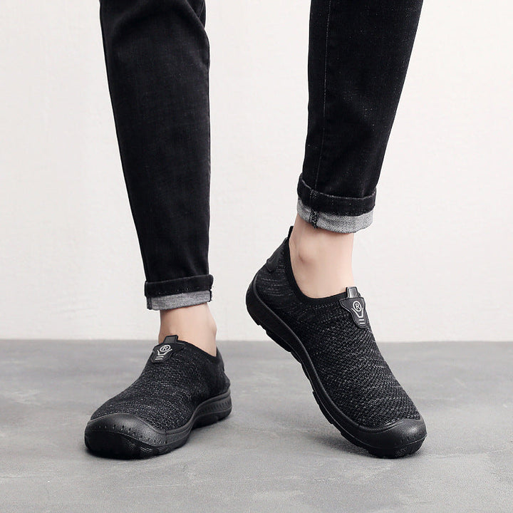 Damen atmungsaktive Slip-On Sneakers mit elastischem Einsatz Drune