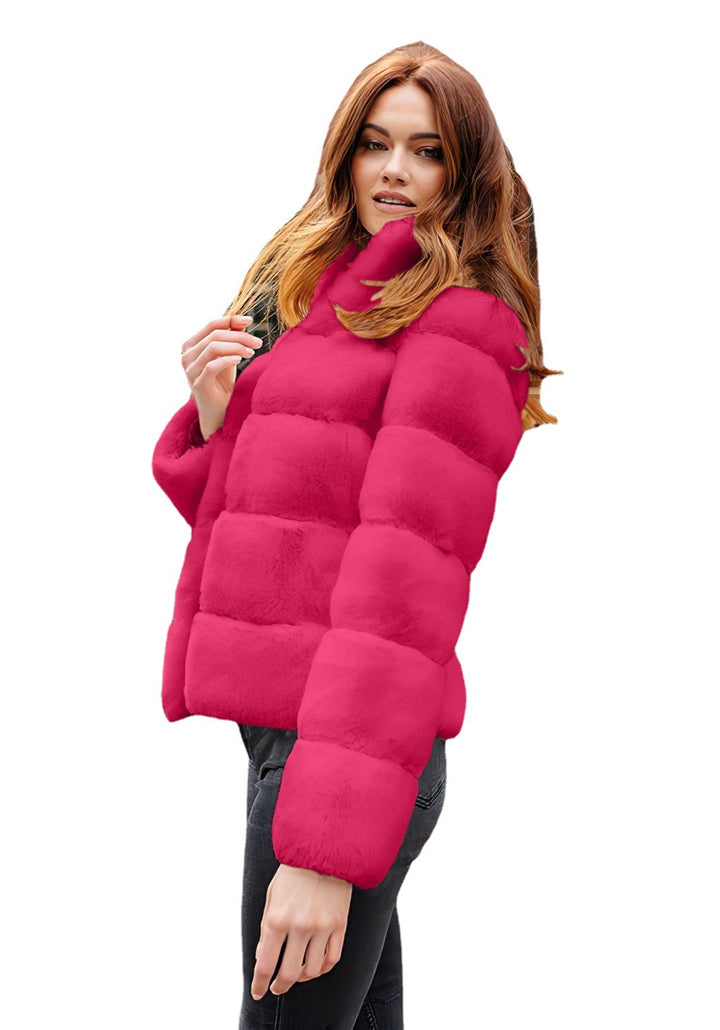 Damen Modische Daunenjacke mit hohem Kragen Drune