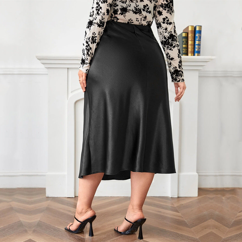 Damen Satinrock Drune