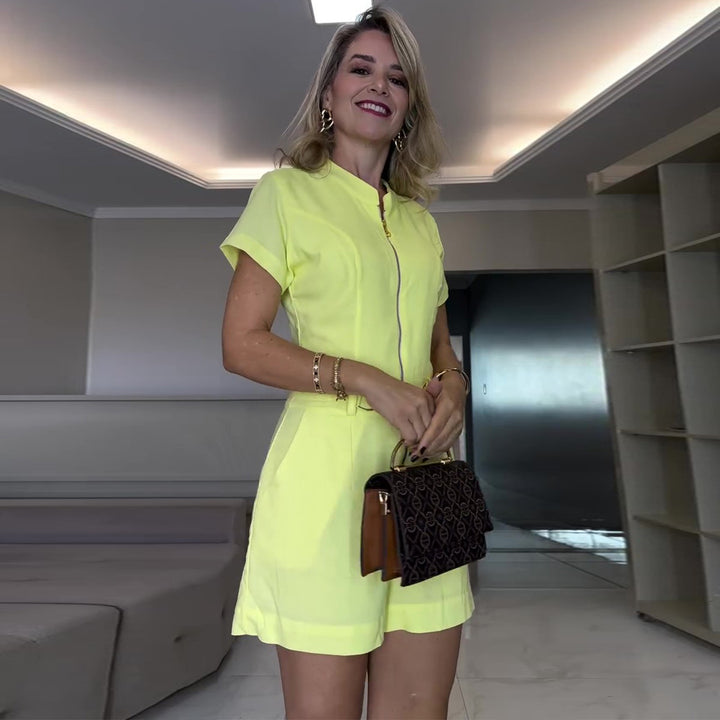 Damen Jumpsuit mit taillierendem Schnitt und elegantem Reißverschluss Drune