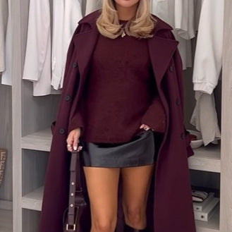 Damen Oversized Kuschel-Pullover mit lässigem Schnitt Drune