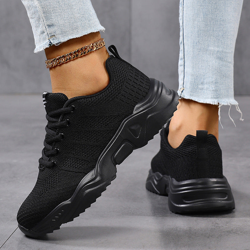 Damen Urbaner Strick-Sneaker mit elastischem Schaft, robuster Profilsohle und gepolstertem Komfortfußbett Drune