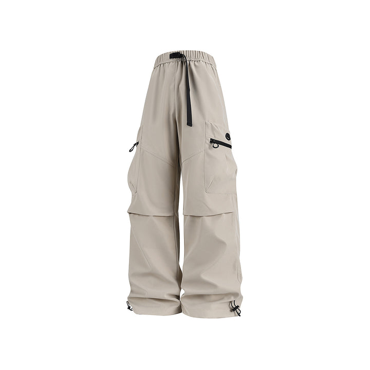 Herren Weite technische Cargo-Hose mit Multifachtaschen, Tunnelzug und verstellbaren Beinabschlüssen Drune