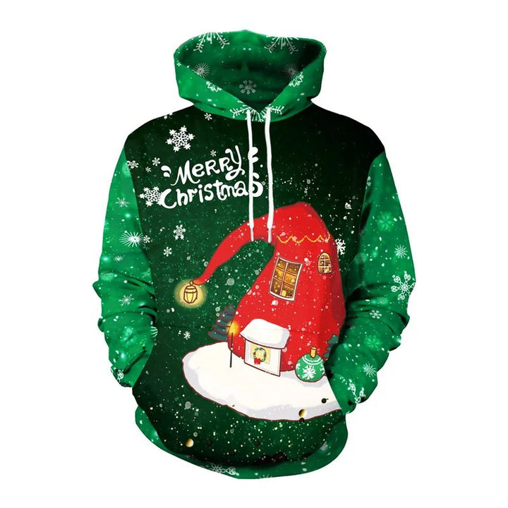 Damen Lustiger Kapuzenpullover mit Weihnachtsmotiv Drune