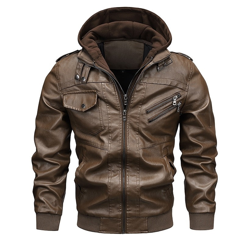 Herren Modische Kapuzenjacke mit Taschen Drune
