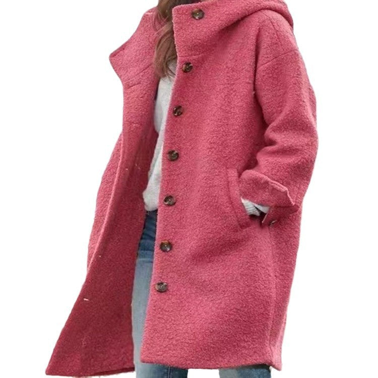 Damen Oversized Wollmantel Drune