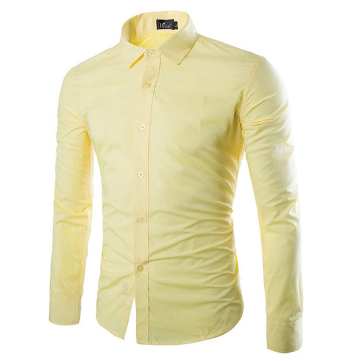 Herren elegante Langarmhemd Drune