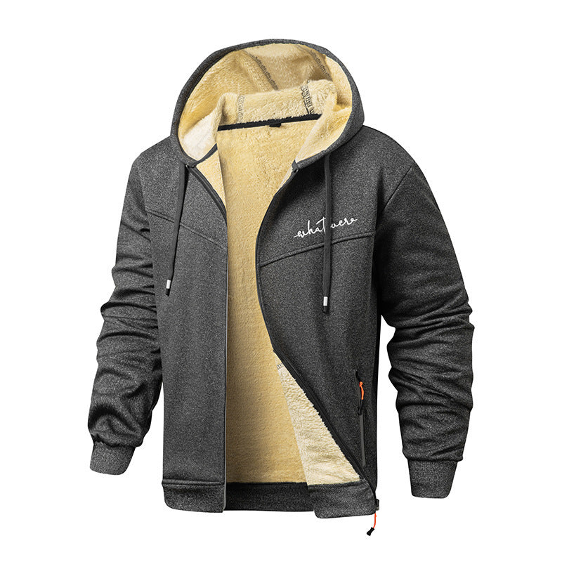 Herren Sportliche Fleecejacke mit hohem Kragen Drune