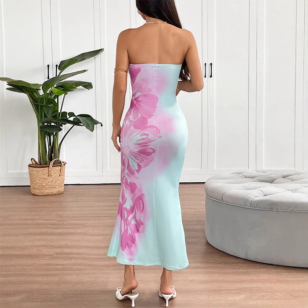 Damen Maxikleid mit floralem Design Drune