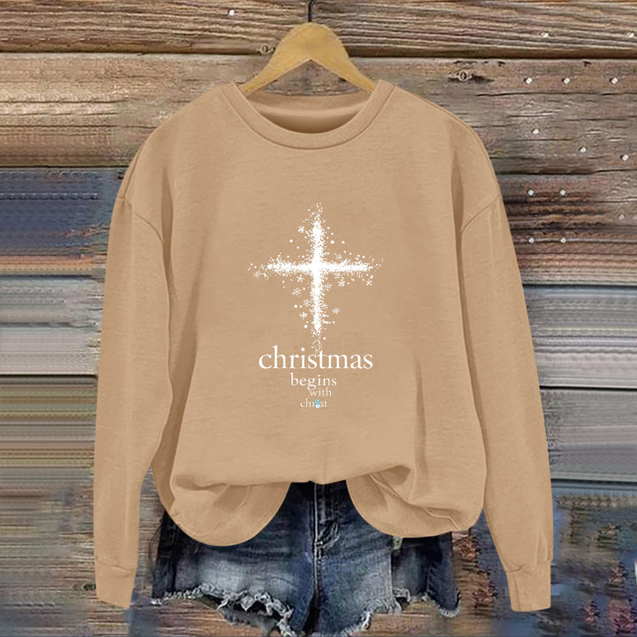 Damen Sweatshirt mit christlichem Motiv und weichem Innenfutter Drune