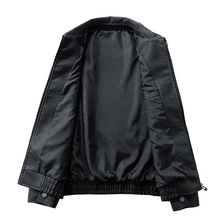 Herren Oversize Velours‑Optik Übergangsblouson mit Hemdkragen, Reißverschluss & elastischem Saum Drune