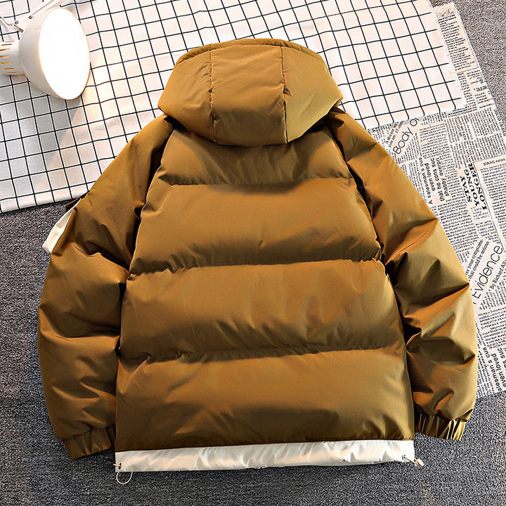 Herren  isolierte kapuzenpilotenjacke für kaltes Wetter mit Kordelzugsaum, elastischen Bündchen und schrägen Reißverschlusstaschen Drune