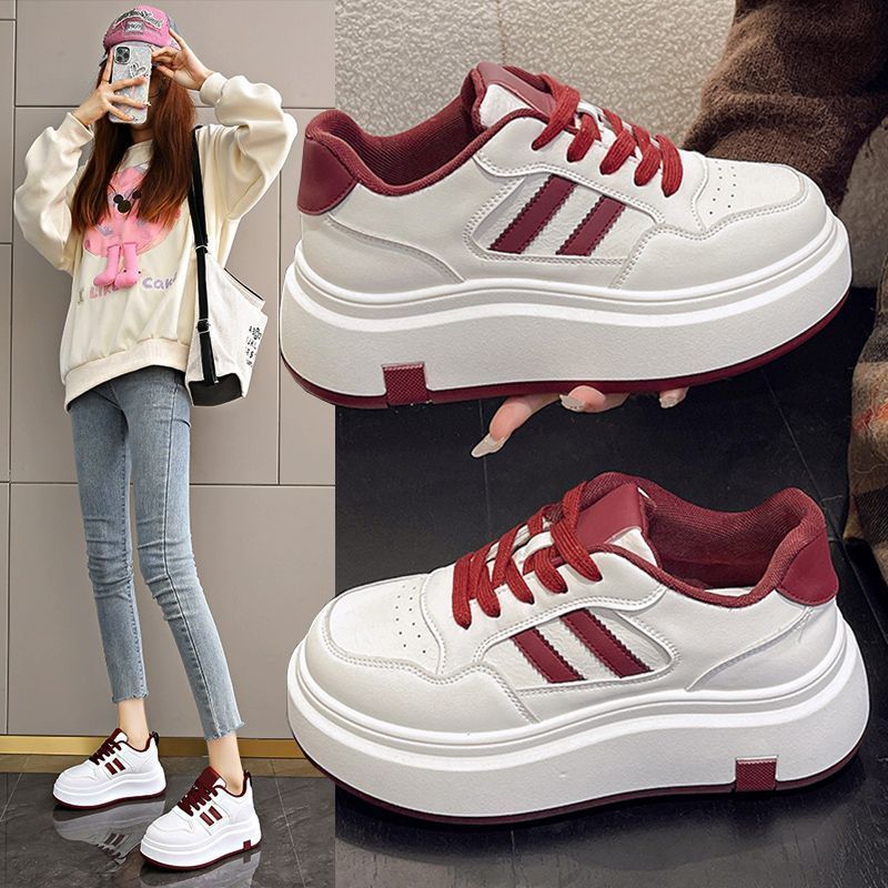 Damen Plattform Sneakers mit verstärkter Dämpfung und sportlichem Design Drune