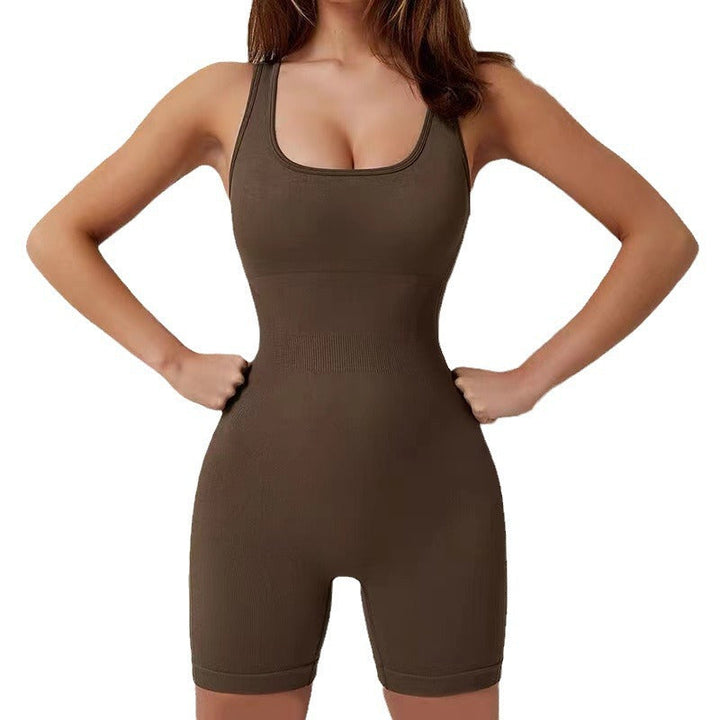 Damen Figurbetonter Sport-Bodysuit mit Rippstruktur Drune
