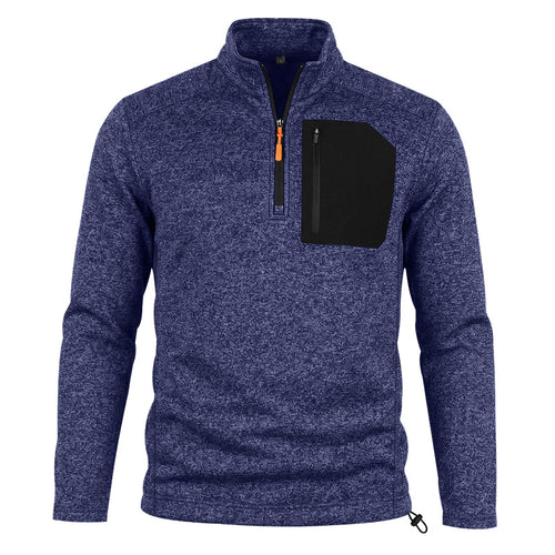Herren Outdoor-Fleecepullover mit Halbzip und Brusttasche Drune
