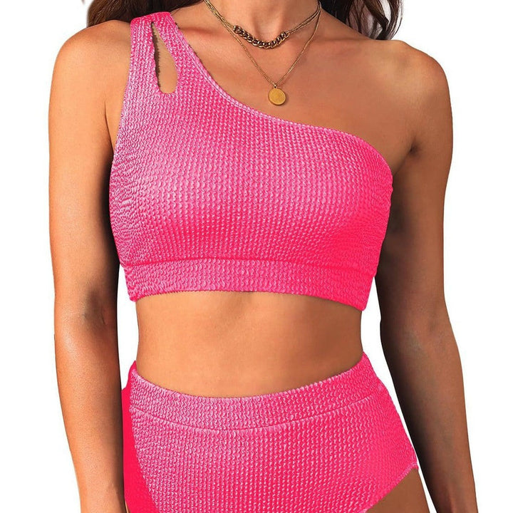 Damen Einseitiger Hochtaillierter Bikini Drune