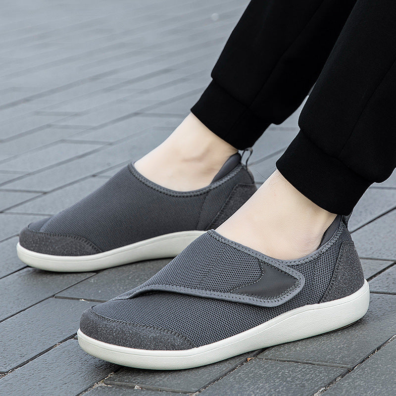 Damen nan einhändig verstellbarer Schlupf-Halbschuh mit Klettriemen, atmungsaktivem Mesh und stoßdämpfender EVA-Sohle Drune