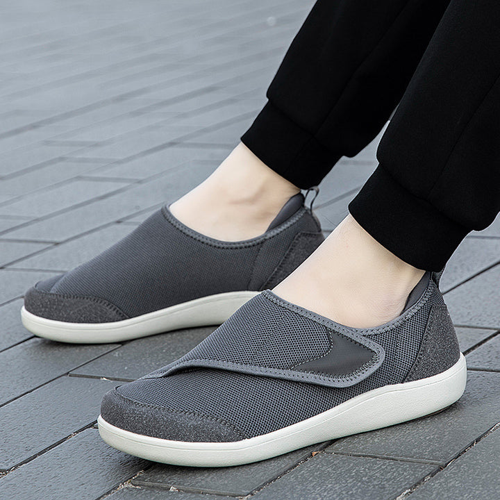 Damen nan einhändig verstellbarer Schlupf-Halbschuh mit Klettriemen, atmungsaktivem Mesh und stoßdämpfender EVA-Sohle Drune