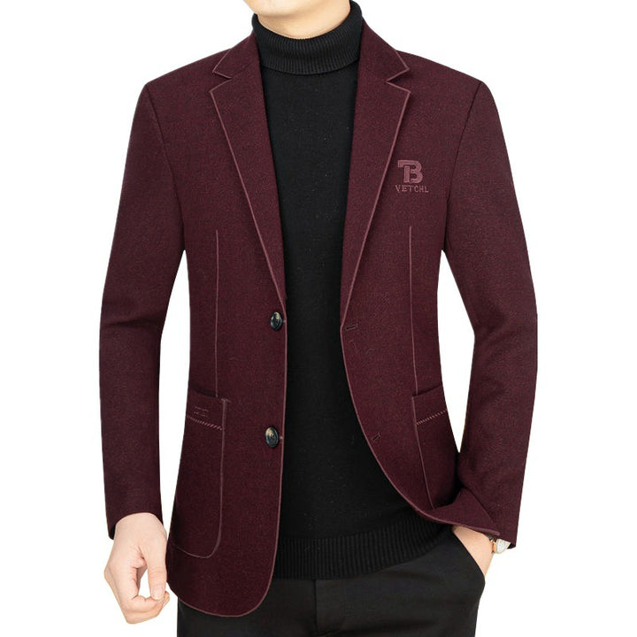 Herren Slim-Fit Sakko aus leichtem MischgewDrunee mit Struktur Drune