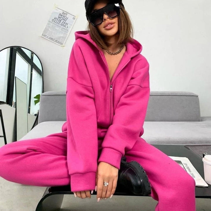 Damen gemütlicher und stylischer Hoodie-Jumpsuit Drune