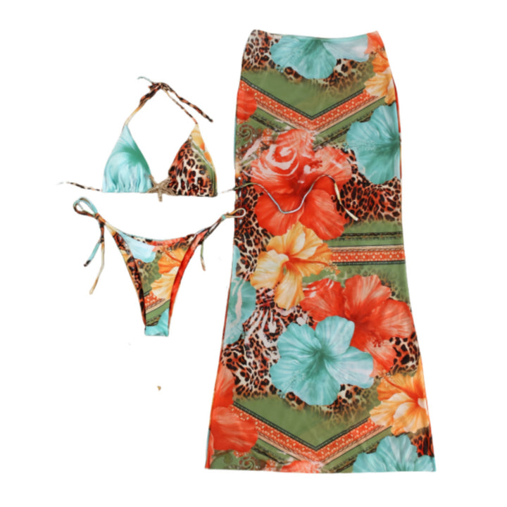 Damen Bikini-Set mit floralem Design und umschmeichelndem Cover-Up Drune