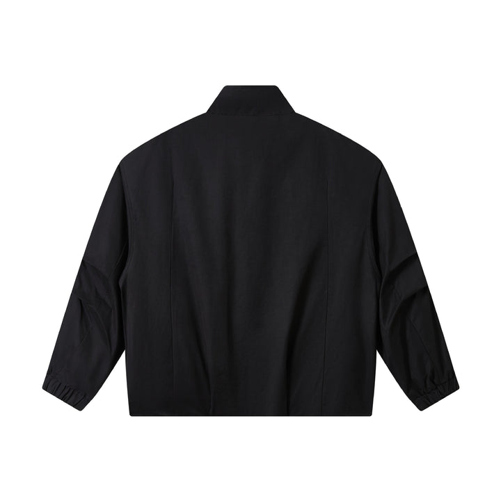 Herren Kurz geschnittener Utility-Blouson mit hohem Funnelkragen und Pattentaschen Drune