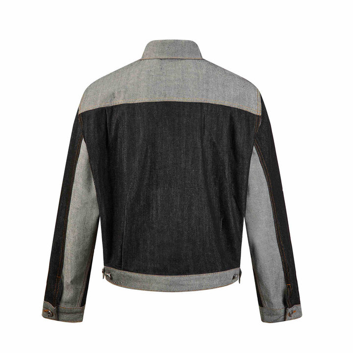 Herren Boxy-Jeansblouson mit kontrastierenden Einsätzen und Utility-Taschen Drune