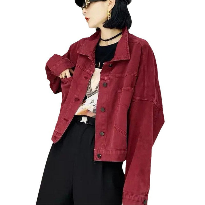 Damen lässige Oversized-Denimjacke Drune