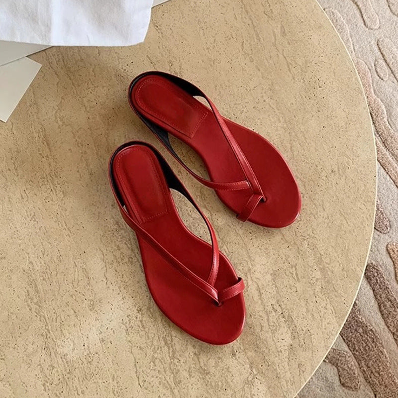Damen Elegante Zehentrenner-Sandalen mit modischem Riemendesign Drune