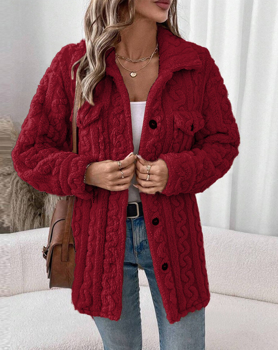 Damen Strickjacke mit Struktur und aufgesetzten Taschen Drune