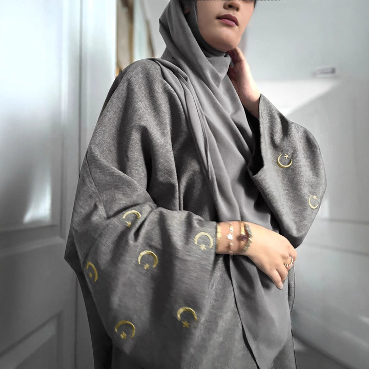 Damen elegante Kaftan-Jacke mit kunstvollen Stickereien Drune