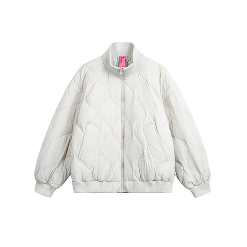 Damen Gesteppte Kurzblousonjacke mit Stehkragen und elastischem Saum Drune