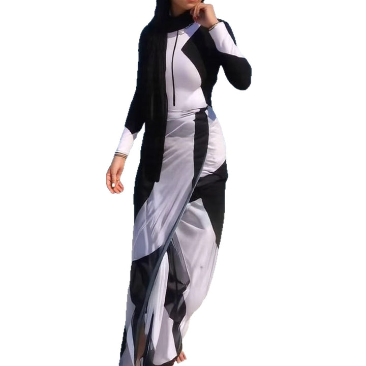 Damen modischer UV-Schutz-Schwimmanzug mit langen Ärmeln Drune