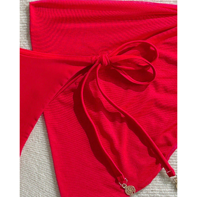 Damen Triangel-Bikini mit seitlichem Wickelrock Drune
