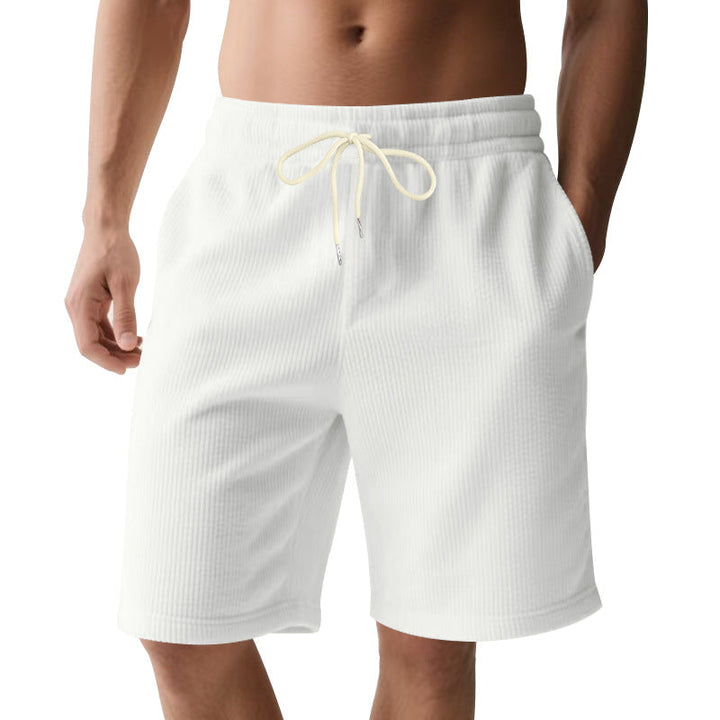 Herren nan knielange Bermudashorts mit elastischem Bund Kordelzug und Seitentaschen Drune