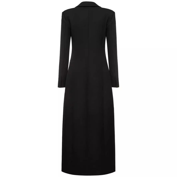 Damen Taillierter Longline-Mantel mit Reverskragen und Einreiher-Schnitt Drune