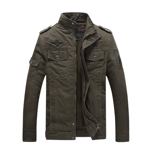 Herren Canvas-Fieldjacke mit Sherpa-Innenfutter, Utility-Taschen und Stehkragen Drune