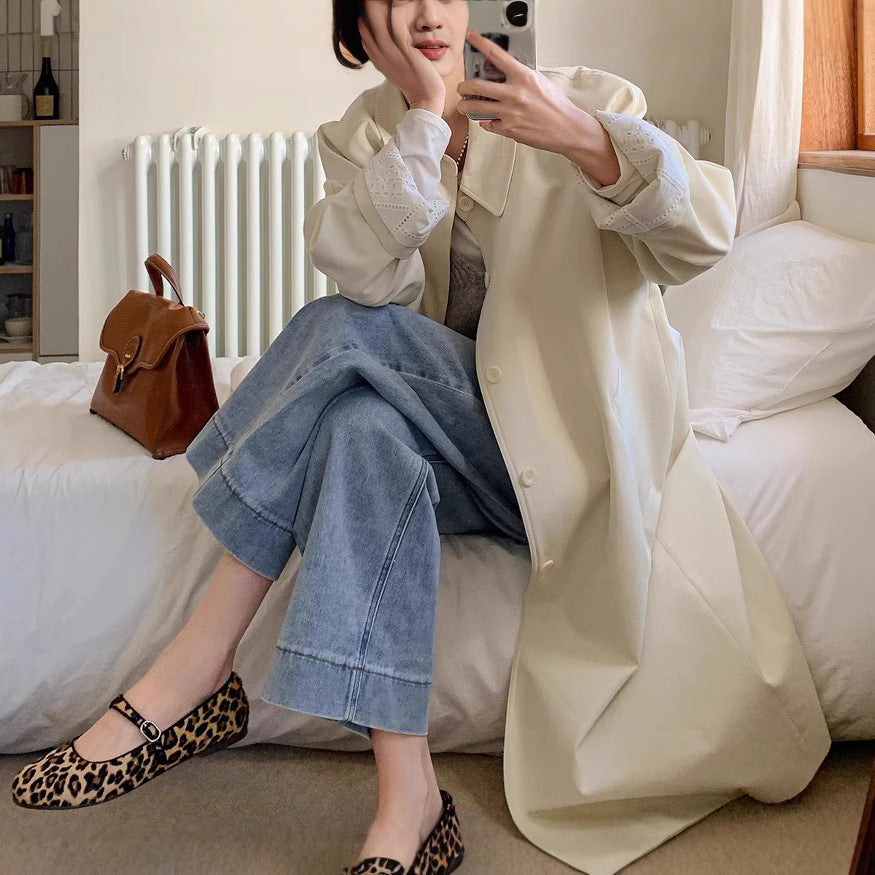 Damen Lässiger Oversized-Trenchcoat Drune