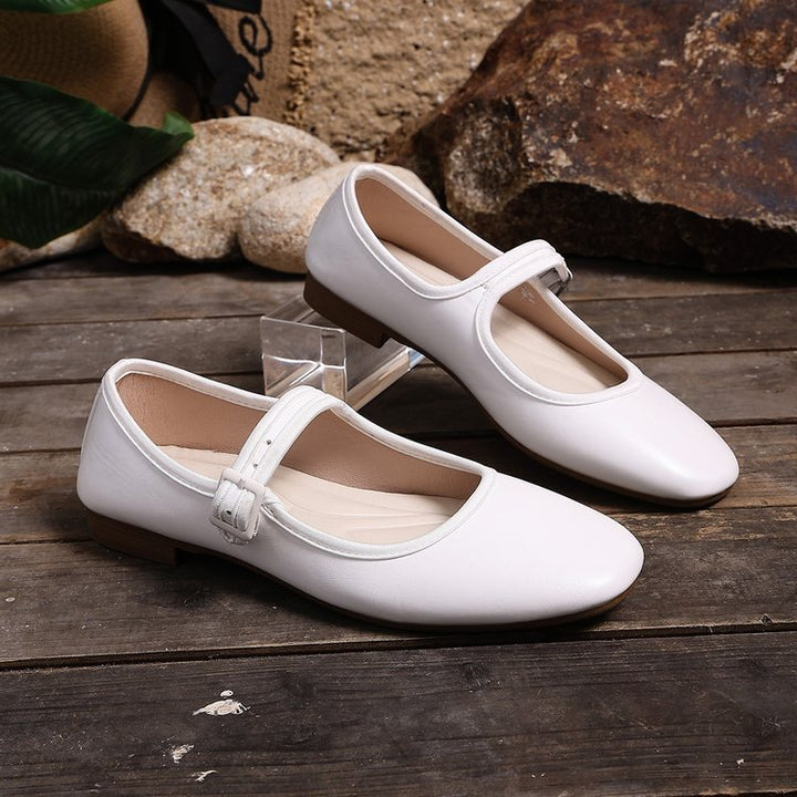 Damen Ballerinas mit modischem Schnallenverschluss und ergonomischer Fußbettung Drune