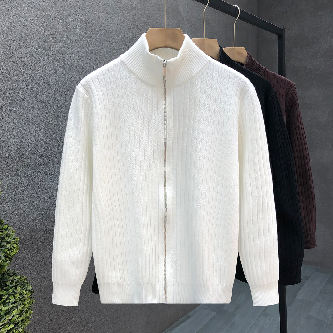 Herren Stilvolle Strickjacke mit Reißverschluss Drune