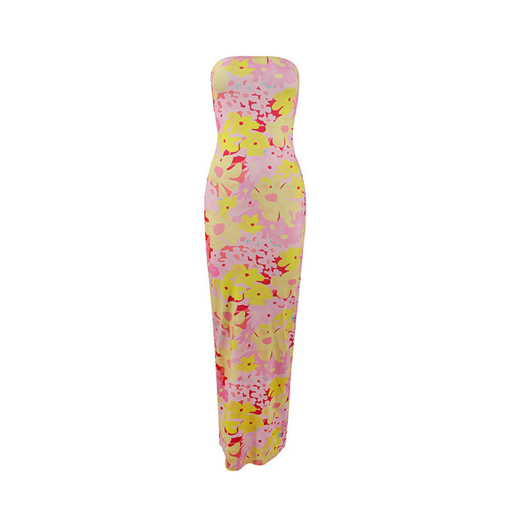 Damen strandtaugliches Maxikleid mit elegantem Blumenprint Drune