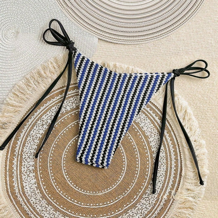 Damen Hochgeschnittenes Bikiniunterteil mit eleganten Bindebändern Drune