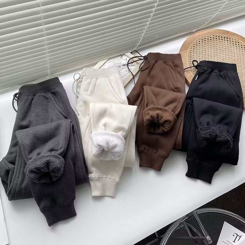Damen bequeme und stylische Jogginghose mit verstellbarem Bund Drune