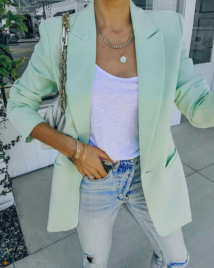 Damen Eleganter Blazer mit strukturiertem Schnitt Drune
