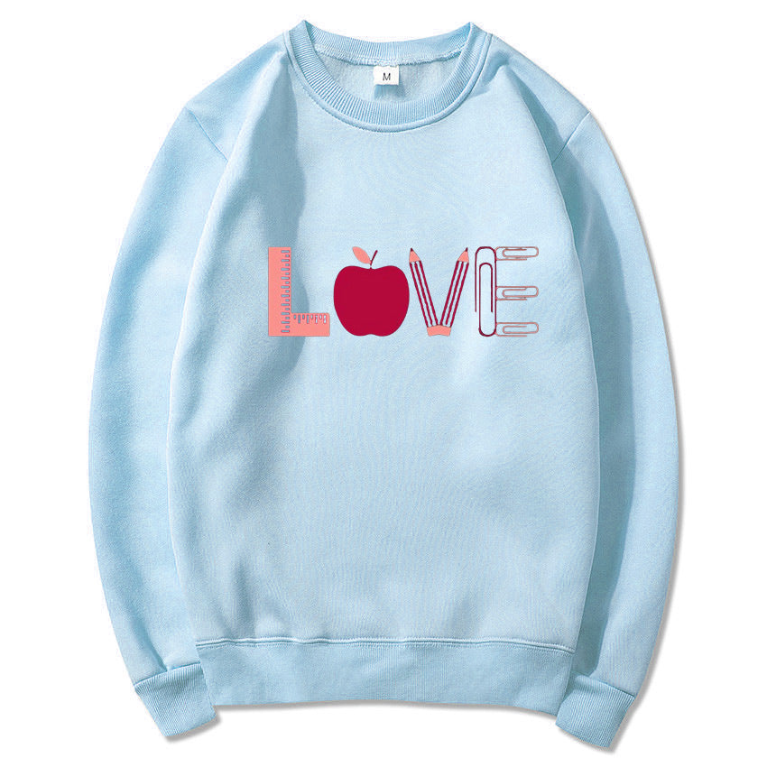 Damen Sweatshirt mit kreativem Love-Motiv Drune