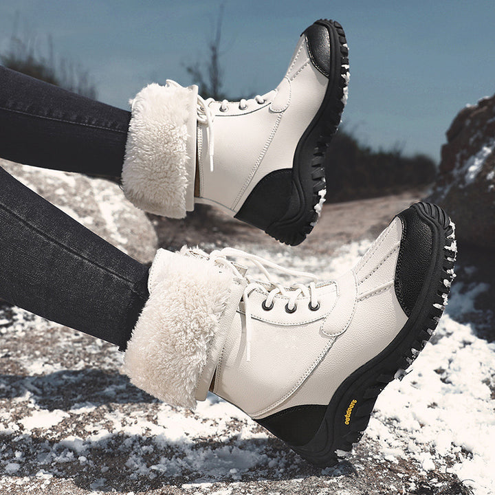 Damen Warme Winterstiefel mit isolierendem Futter und rutschfester Sohle Drune