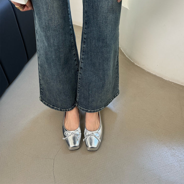 Damen Ballerina-Schuhe mit eleganter Schleifenverzierung und hochwertigem Material Drune