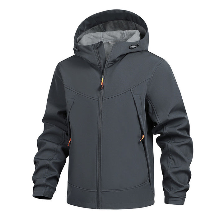 Herren Funktionale Übergangsjacke mit verstellbarem Kapuzenkragen Drune